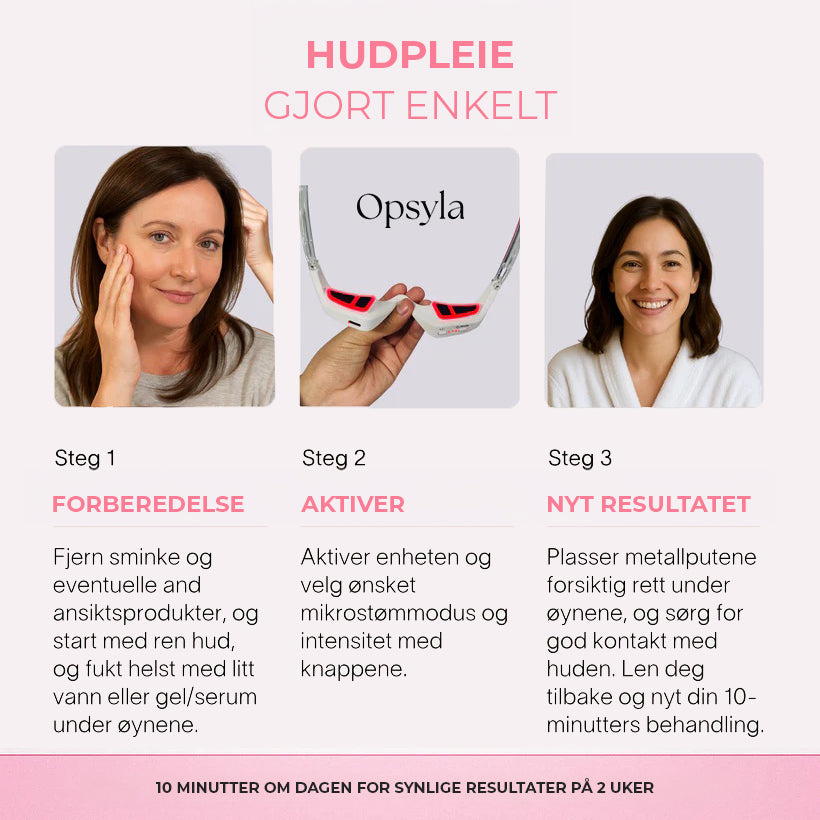 Revive Eyes® 2-i-1 rødt lysterapi + EMS for å fjerne poser under øynene