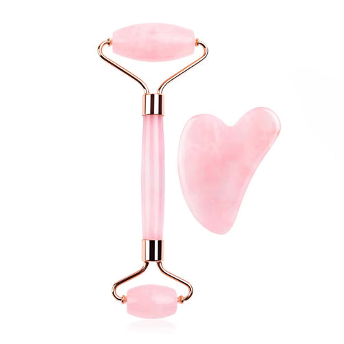 Revive Rose Quartz rulle + Gua Sha sett